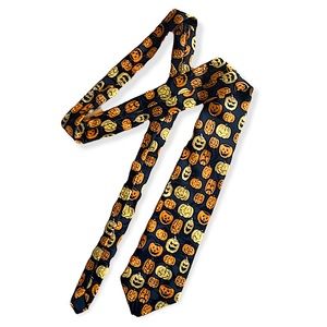 Vintage Halloween Tie Pumpkin Jack-o-lantern Fall Spooky Creative Apparel Group